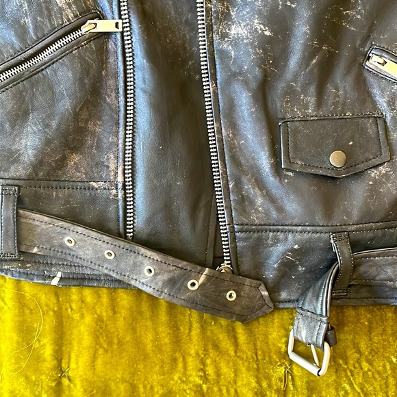KOLLAR Distressed Leather Jacket! - Picture 6 of 12